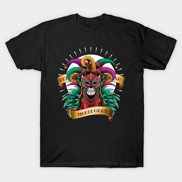 Mardi Gras Tattoo T-Shirt by akawork280